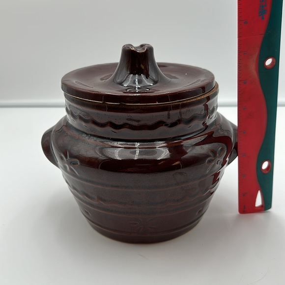 Vintage Mar-Crest Oven Proof Stoneware Bean Pot With Lid-USA - Picture 14 of 16